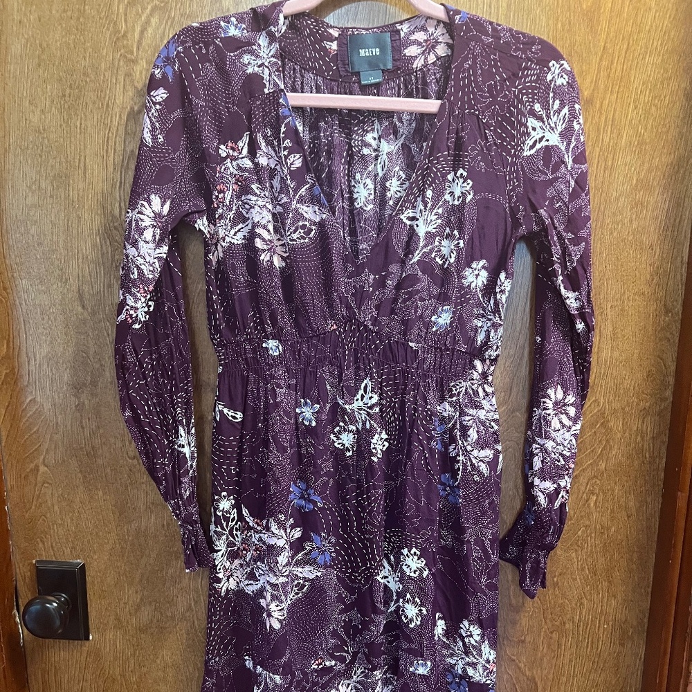Anthropologie Maeve Monaco Ruffle Sleeve Dress Size XS